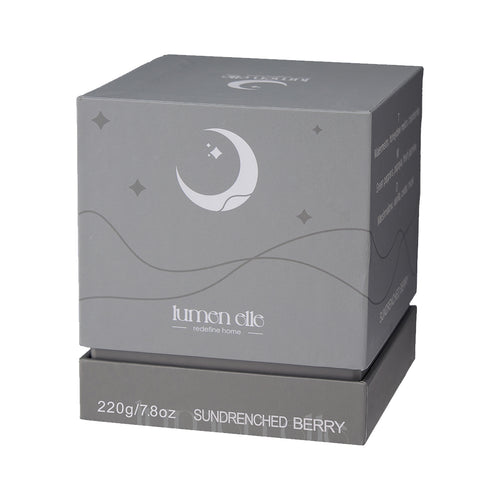 Lumenelle Essence Scented Candle - Sundrenched Berry, 7.8oz, 35-Hour Burn Time, Fresh Berry & Floral Scent, Natural Soy Wax